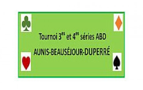 Tournoi ABD (3es et 4es séries des clubs AUNIS-BEAUSÉJOUR-DUPERRÉ) - samedi 1er juin 2024